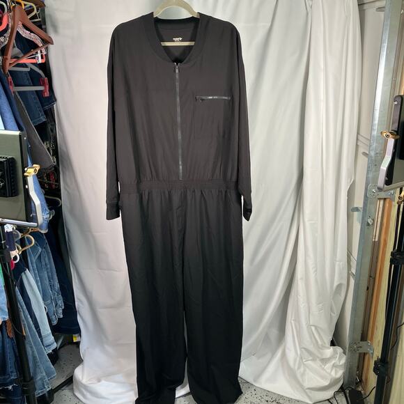 Old Navy Active StretchTech Black Zip Jumpsuit 4X Quick Dry Long Sleeve - Picture 14 of 14